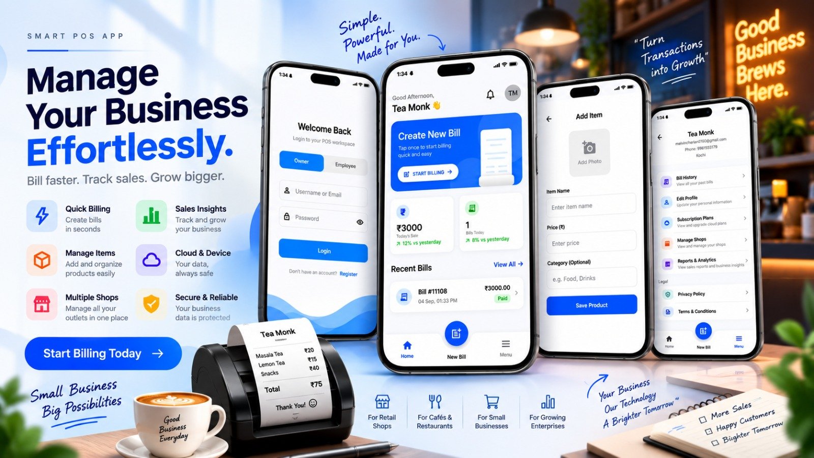 Mobile Billing POS Software